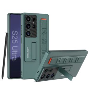 Samsung Galaxy S25 Ultra Green Matt  With Premium Band Holder Case