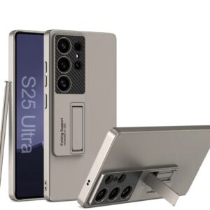 Samsung Galaxy S25 Ultra Gold  Matt Styles Design And Stand Holder