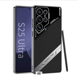 Samsung Galaxy S25 Ultra Black Fancy Leather And Glossy Design Case