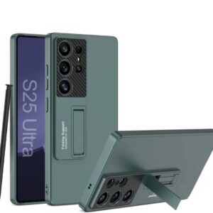 Samsung Galaxy S25 Ultra Green  Matt Styles Design And Stand Holder