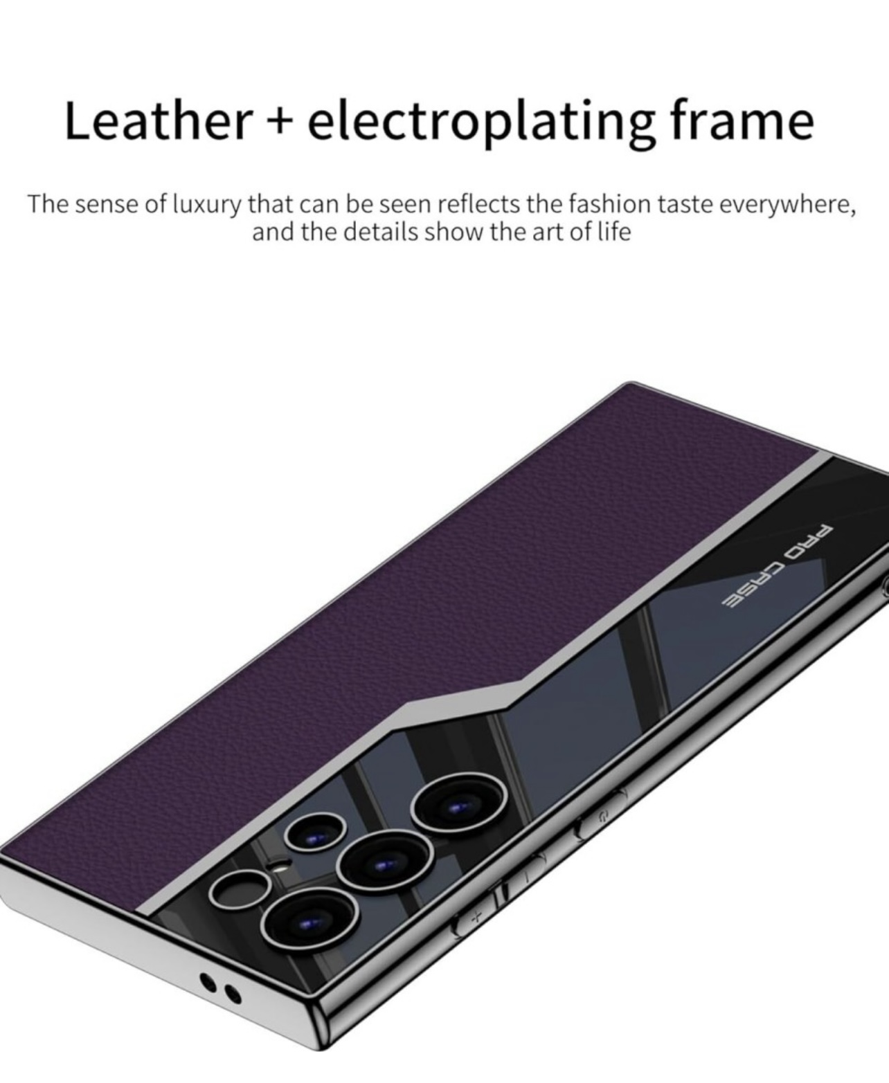 Samsung Galaxy S24 Ultra Purple Leather And Glossy Procase Design Case - Image 2