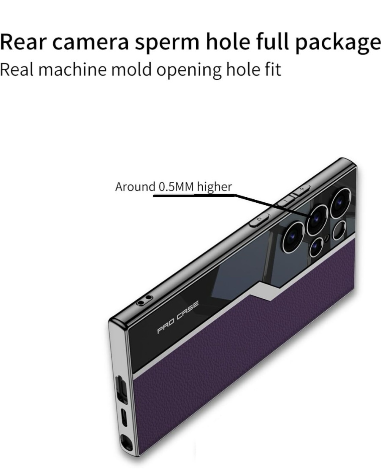 Samsung Galaxy S24 Ultra Purple Leather And Glossy Procase Design Case - Image 3