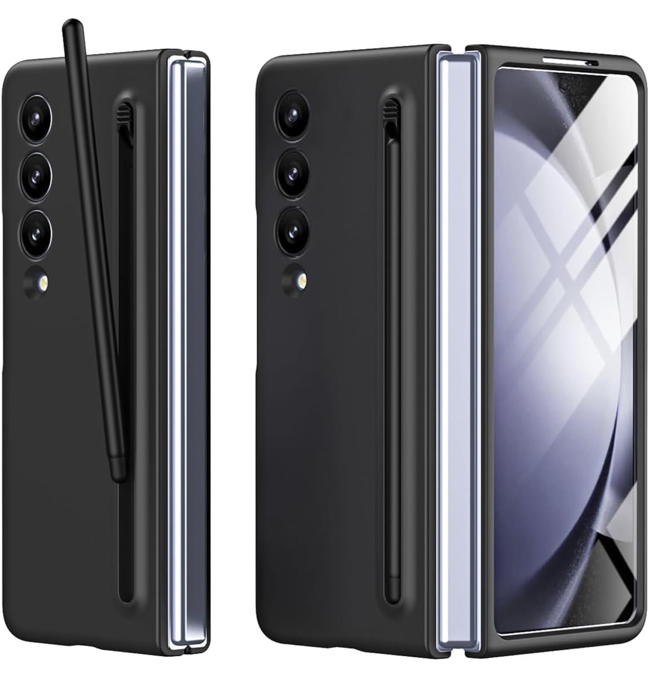 Samsung Galaxy Z Fold 3 Black Silicon OG Spen Case With Inbuilt Free Black Pen