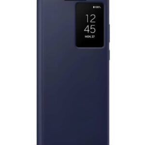 Samsung Galaxy S22 Ultra Navy Blue Smart View Case-Protective Leather Cover With Smart Display, Tap Control, Slim Design