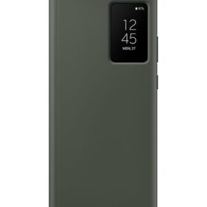 Samsung Galaxy S23 Ultra Dark Green Smart View Wallet Case-Protective Leather Cover With Smart Display, Tap Control, Slim Design