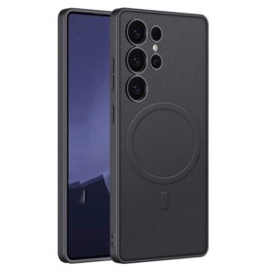 Samsung Galaxy S25 Ultra Black Leather Styles With Inbuilt Magsafe Working