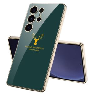 Samsung Galaxy S25 Ultra Glossy Green And Gold Deer