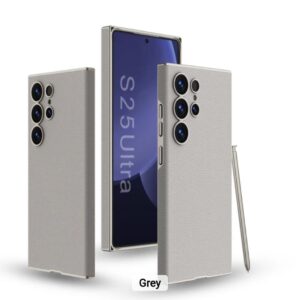 Samsung Galaxy S25 Ultra Light Grey  OG Leather Premium Case